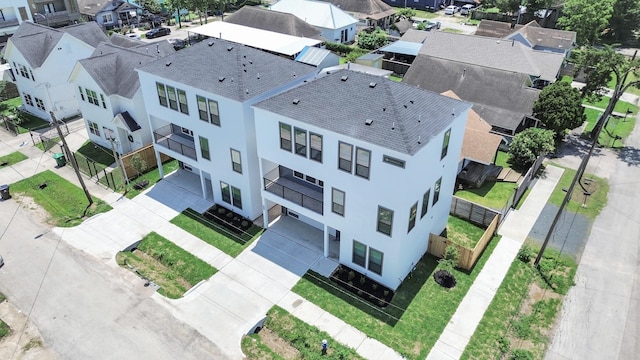 aerial view of residential area