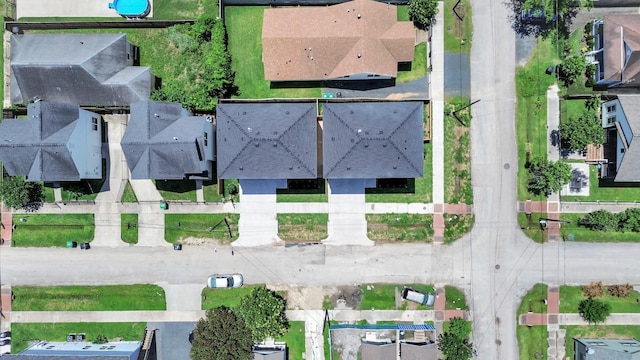 aerial perspective of suburban area