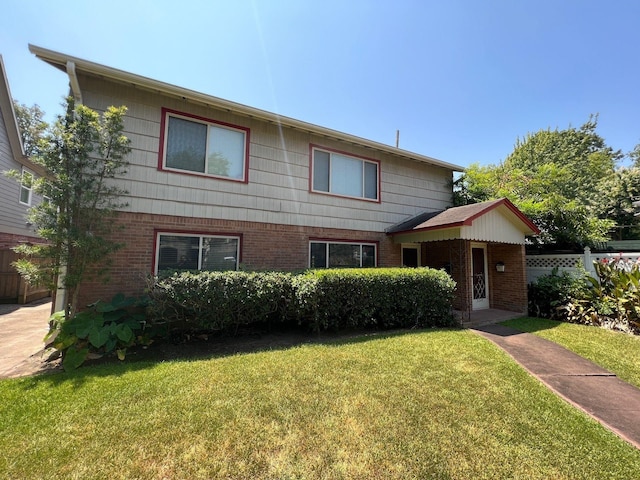 view of front of property with brick siding