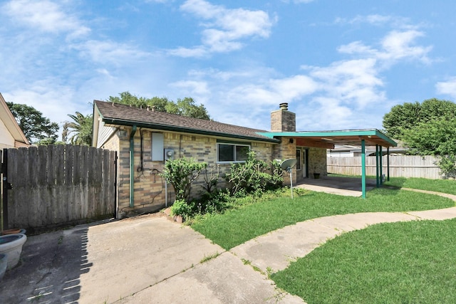 13430 Firebrick Dr, Houston, TX 77041 - view of front of home with a chimney, a patio, and stone siding