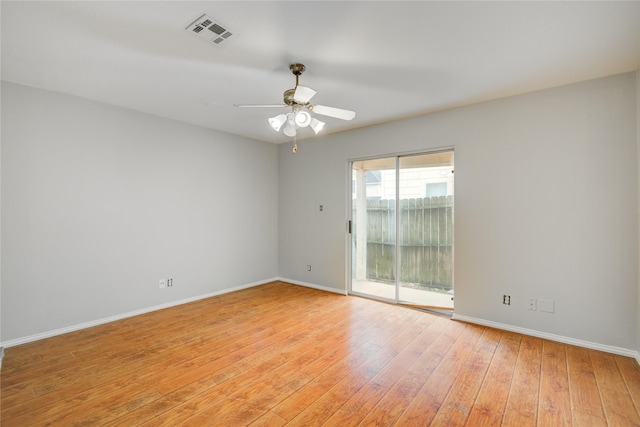 12409 Urban Dale Ct, Houston, TX 77082 - spare room featuring baseboards, light wood finished floors, and ceiling fan