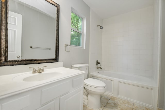 12409 Urban Dale Ct, Houston, TX 77082 - full bath with toilet, vanity, shower / washtub combination, and tile patterned flooring