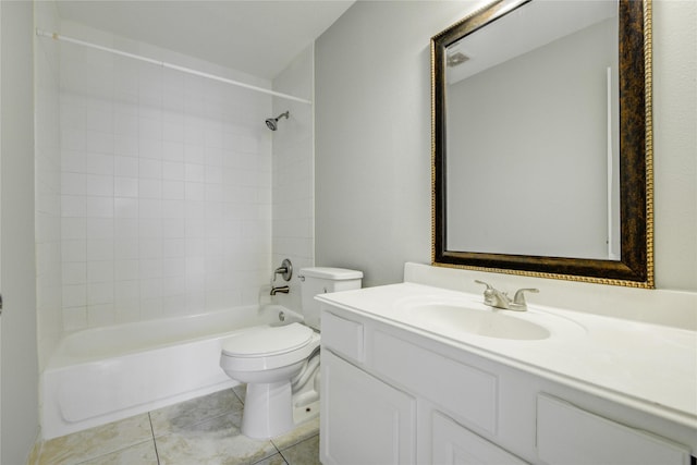 12409 Urban Dale Ct, Houston, TX 77082 - full bath with toilet, vanity, shower / bath combination, and tile patterned flooring