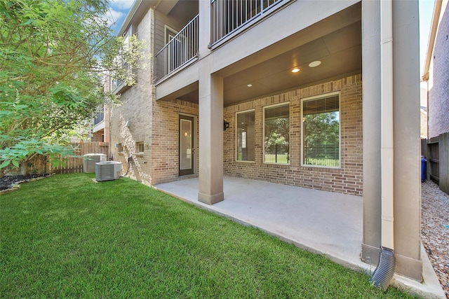 18323 Parkview Point Dr, Houston, TX 77094 - view of patio with central air condition unit and a balcony