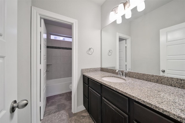 18323 Parkview Point Dr, Houston, TX 77094 - bathroom featuring vanity, toilet, and shower / bathtub combination