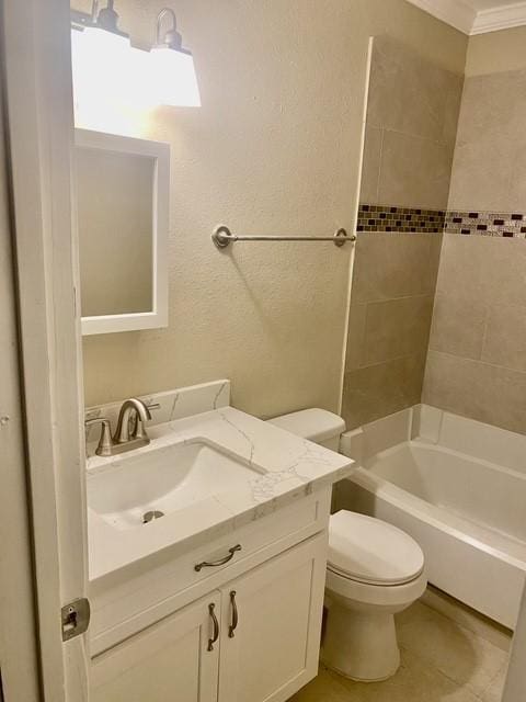 11957 Bob White Dr Unit 863, Houston, TX 77035 - bathroom with toilet, vanity, and shower / bathtub combination