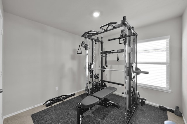 8230 Red Spruce St, Magnolia, TX 77354 - exercise room with baseboards and plenty of natural light