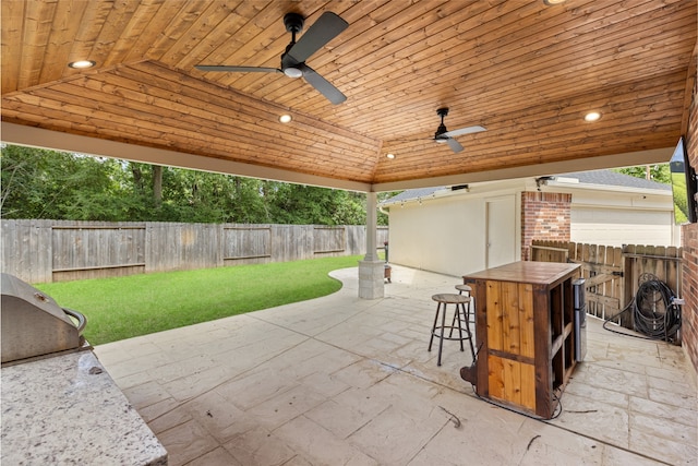 20106 Pinehaven Ln, Spring, TX 77379 - view of patio / terrace with ceiling fan
