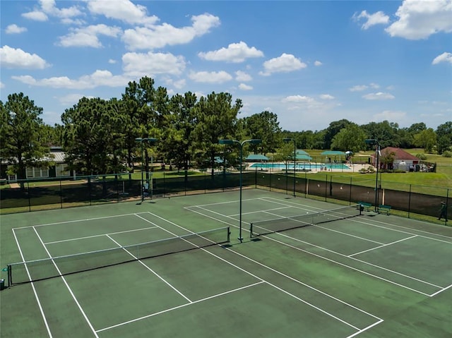 20106 Pinehaven Ln, Spring, TX 77379 - view of tennis court featuring community basketball court