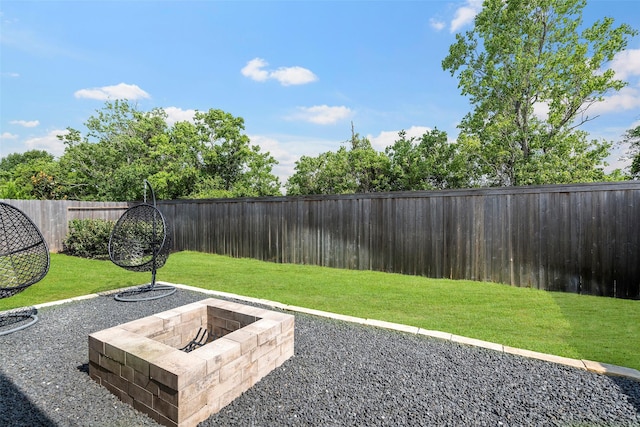 19322 Stagecoach Breeze Ln, Tomball, TX 77377 - view of yard with an outdoor fire pit
