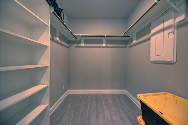26495 Pin Oak Dr, Hempstead, TX 77445 - spacious closet with dark wood finished floors