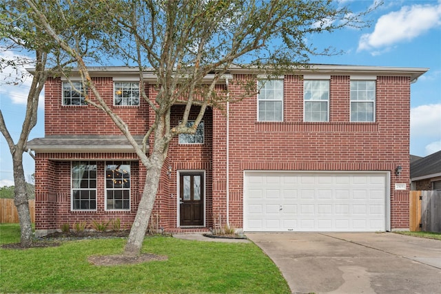 2505 Cypress Springs Ct, Pearland, TX 77584 - traditional-style home featuring concrete driveway, an attached garage, and brick siding