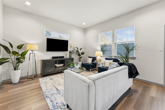 64 Dipping Ln, Houston, TX 77076 - living area with recessed lighting, wood finished floors, and baseboards