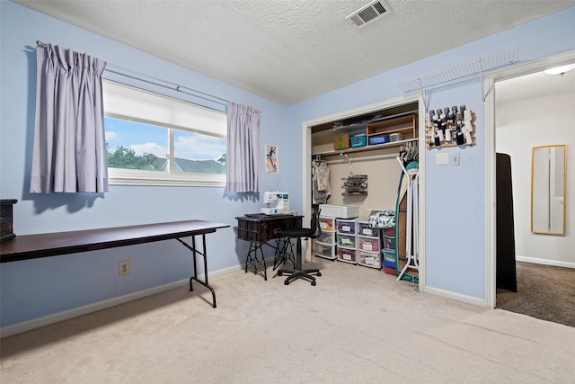 16107 York Minster Dr, Spring, TX 77379 - carpeted office space with a textured ceiling and baseboards