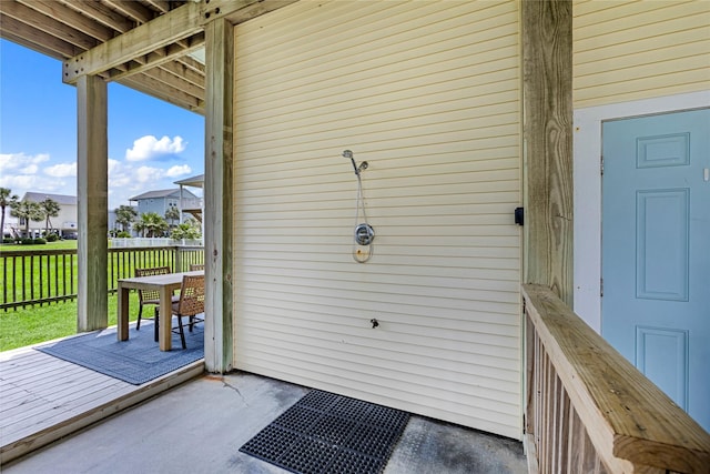 4114 Courageous Ln, Galveston, TX 77554 - view of unfurnished sunroom