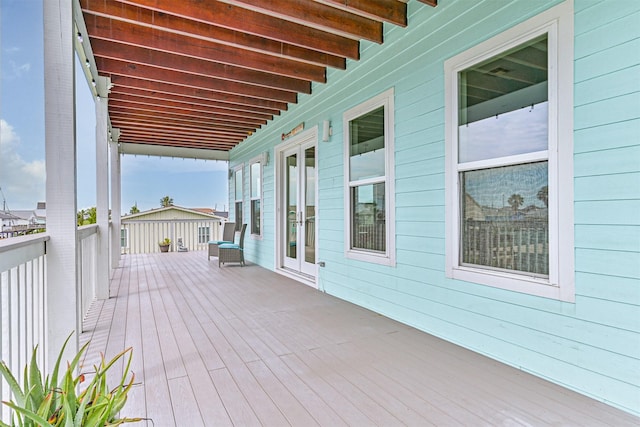 16631 Jean Lafitte Rd, Galveston, TX 77554 - view of wooden deck