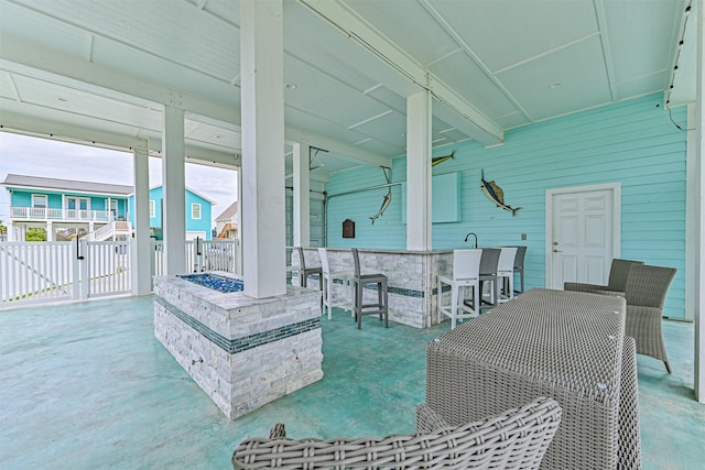 16631 Jean Lafitte Rd, Galveston, TX 77554 - view of patio featuring fence