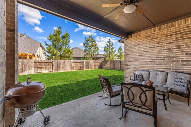 10059 Preserve Way, Conroe, TX 77385 - view of patio with a ceiling fan
