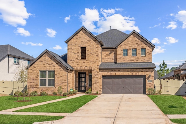 10059 Preserve Way, Conroe, TX 77385 - view of front of property with brick siding, concrete driveway, an attached garage, and a shingled roof