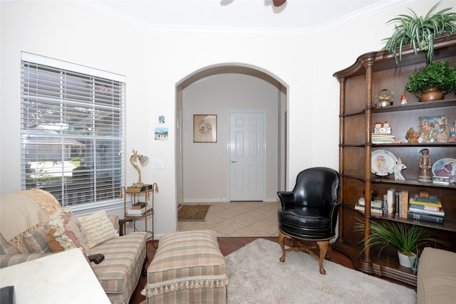 25230 Aspenlodge Ln, Katy, TX 77494 - living area with arched walkways and crown molding