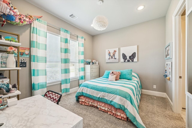 32319 Tall Oaks Way, Magnolia, TX 77354 - carpeted bedroom featuring baseboards and recessed lighting