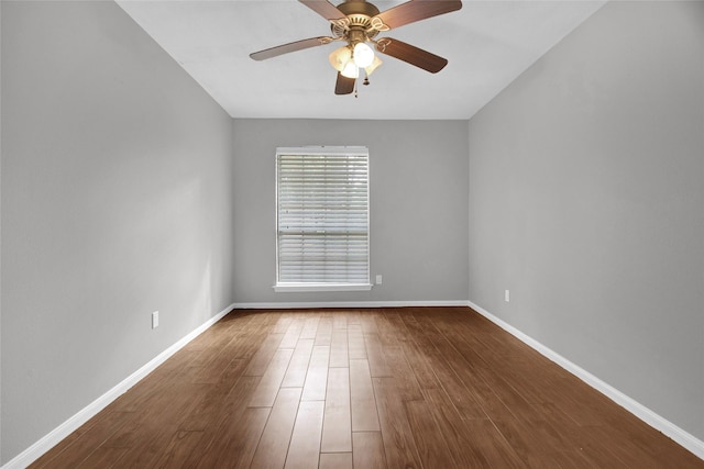 6214 Oak Masters Dr, Spring, TX 77379 - empty room featuring baseboards, wood finished floors, and ceiling fan
