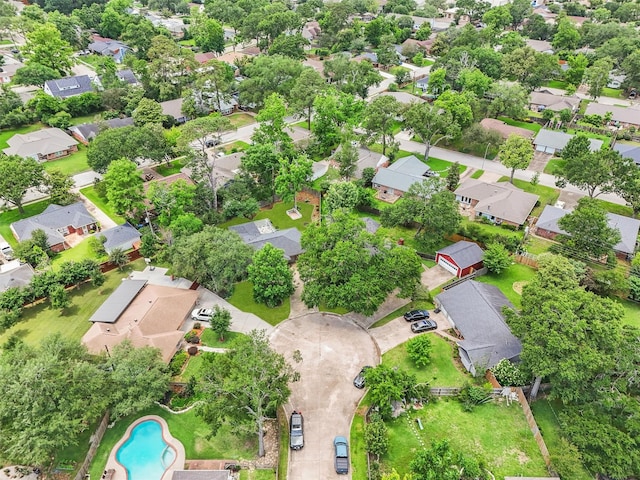 10438 Brinwood Dr, Houston, TX 77043 - aerial view of property and surrounding area with nearby suburban area and a pool