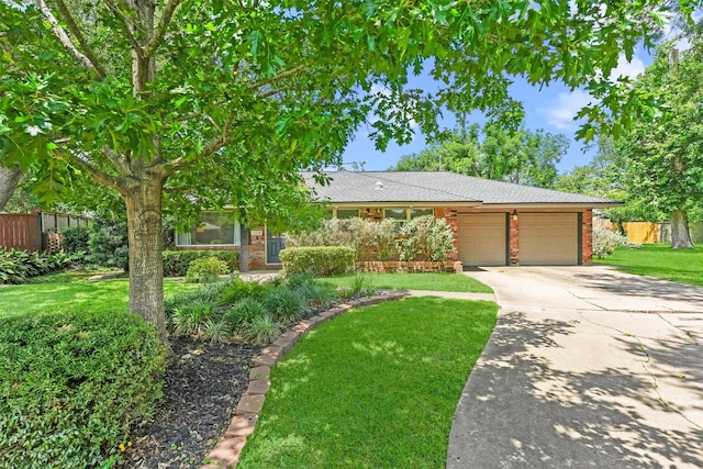 10438 Brinwood Dr, Houston, TX 77043 - view of front facade featuring a garage, driveway, and brick siding