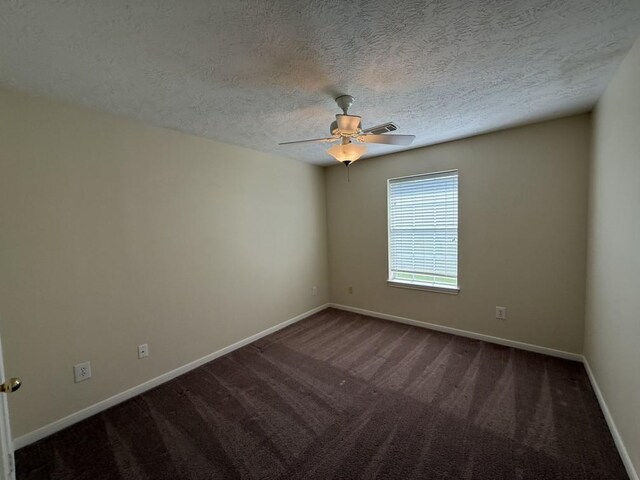 20215 Sapphire Cir, Magnolia, TX 77355 - carpeted spare room featuring a ceiling fan, baseboards, and a textured ceiling