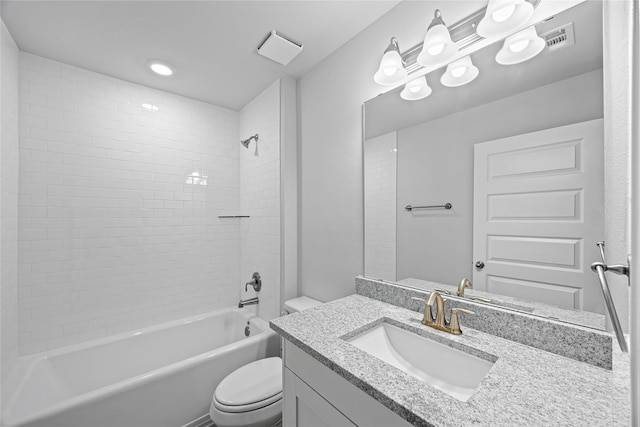 20068 Swinley Forest Dr, Cleveland, TX 77327 - full bathroom with toilet, shower / washtub combination, and vanity