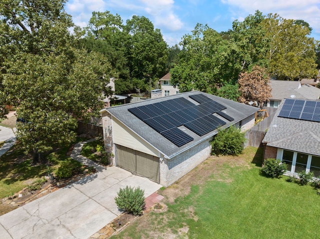 view from above of property