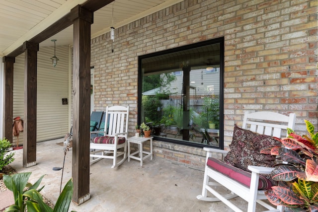 view of patio / terrace with a porch