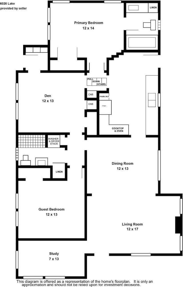 6026 Lake St, West University Place, TX 77005 - property floor plan
