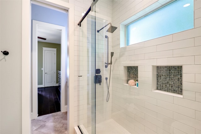 5523 Harvest Oak Landing Dr, Spring, TX 77386 - bathroom with a shower stall
