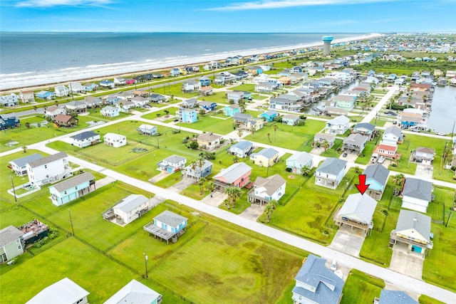 4126 Grayson Dr, Galveston, TX 77554 - aerial view of residential area featuring a nearby body of water