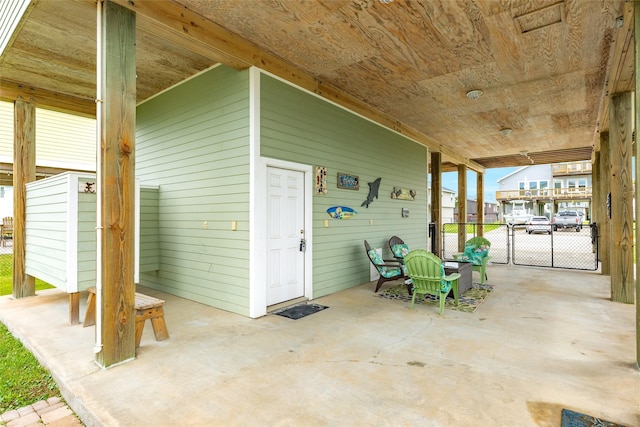 4126 Grayson Dr, Galveston, TX 77554 - view of patio / terrace with fence