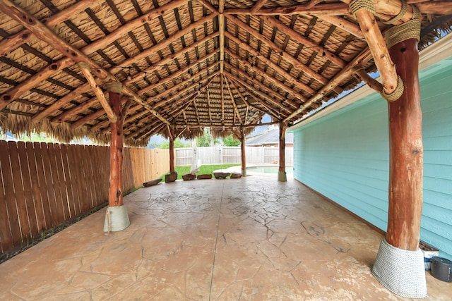 view of patio with a fenced backyard
