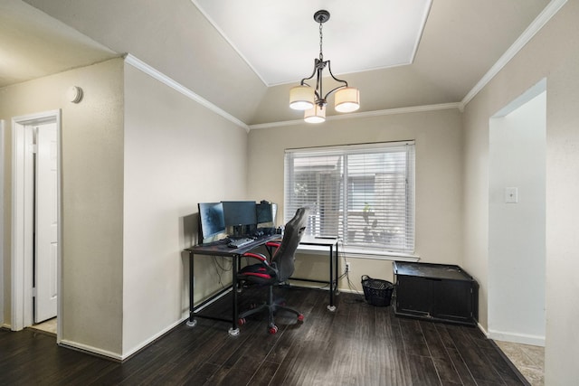 17310 Chaseloch St, Spring, TX 77379 - office featuring wood finished floors, baseboards, and ornamental molding
