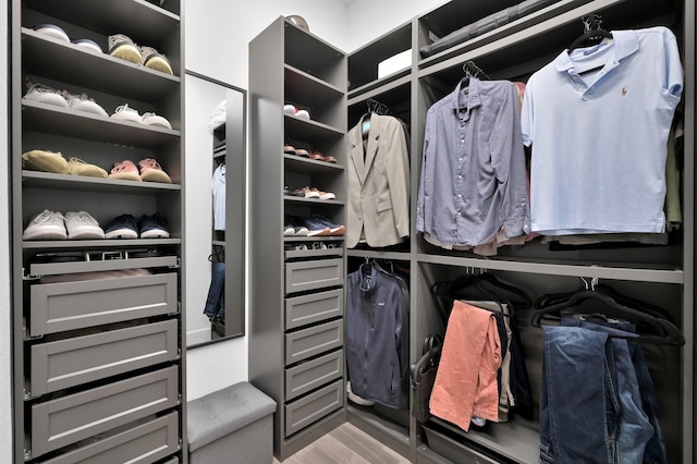 2807 Kingly Pine Trl, Conroe, TX 77385 - walk in closet featuring wood finished floors
