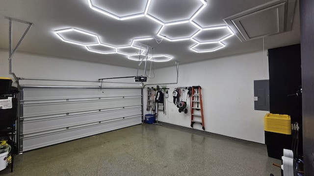 2807 Kingly Pine Trl, Conroe, TX 77385 - garage with electric panel and a garage door opener