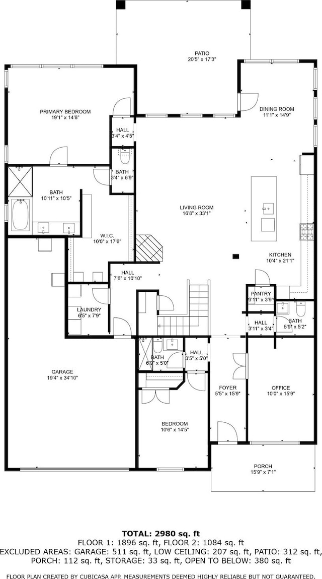 2807 Kingly Pine Trl, Conroe, TX 77385 - property floor plan