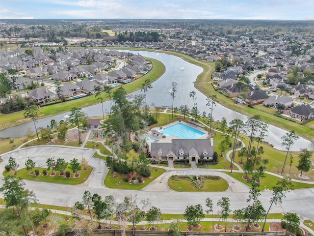 2807 Kingly Pine Trl, Conroe, TX 77385 - aerial perspective of suburban area featuring a large body of water