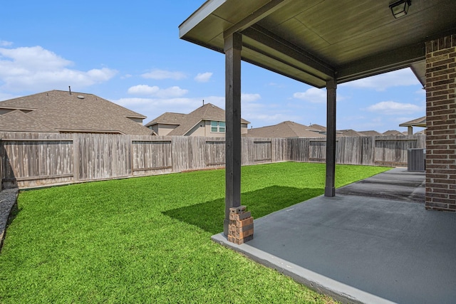 10906 Granite Chief Dr, Rosharon, TX 77583 - view of yard with a patio area, central air condition unit, and a residential view