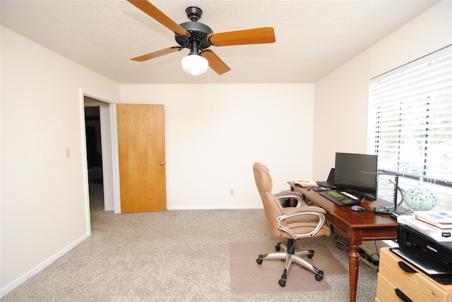 15007 Pebble Bend Dr, Houston, TX 77068 - carpeted office space featuring ceiling fan and baseboards