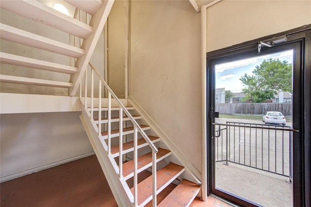 view of stairway