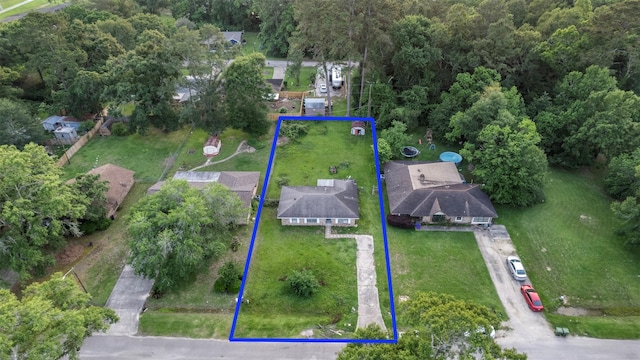 1204 Crescent Blvd, Cleveland, TX 77327 - aerial view of property and surrounding area with property boundaries highlighted