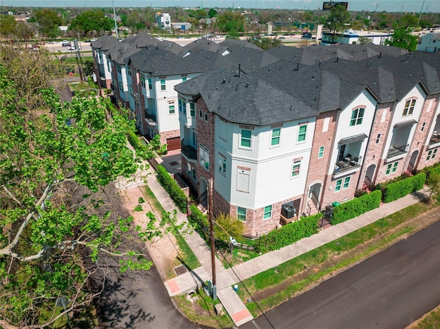 aerial view of residential area