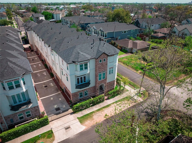 aerial view of residential area