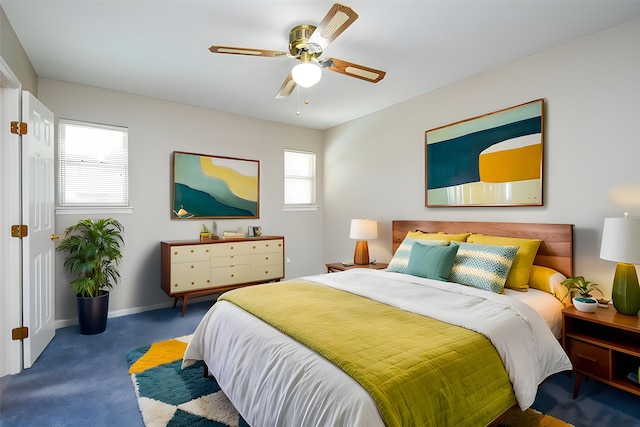13602 Wendelyn Ln, Houston, TX 77069 - carpeted bedroom with a ceiling fan and baseboards