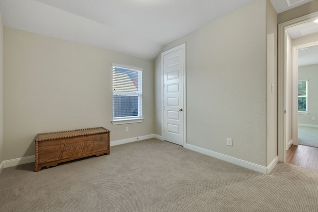 21310 Baldovin Way, Tomball, TX 77375 - carpeted spare room featuring baseboards and lofted ceiling